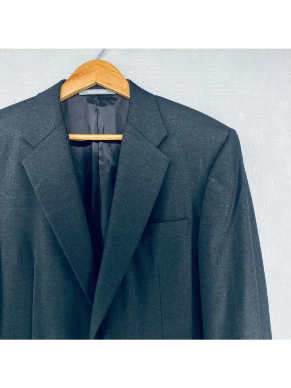Hickey Freeman x Loro Piana Blazer Mens 42L Gray Wool Sport Coat Jacket Wedding